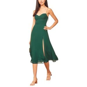 Reformation Juliette Dress in Emerald
